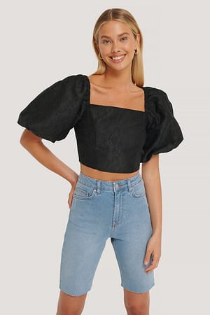 Blue Lang Jeansshort