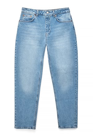 Light Blue Vaqueros mom de talle alto