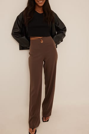 Brown Pantalon de costume
