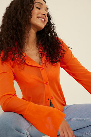 Orange Mesh shirt