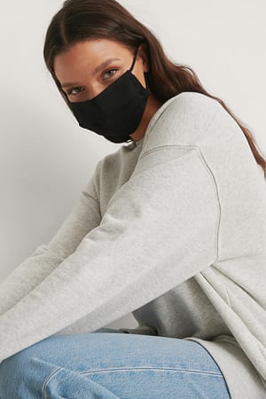 Black 2-Pack Solid Flat Masks