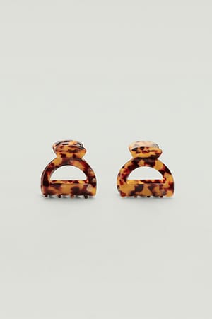 Tortoise 2-Pack små hårklämmor