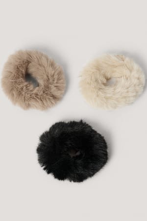 Mixed Lot De 3 Chouchous En Fausse Fourrure