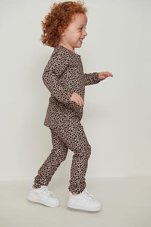 Leopard Tjocka ekologiska leggings med leo