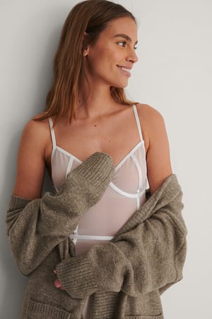 White Mesh-Bodysuit