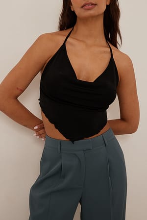 Black Babylock Detail Waterfall Singlet
