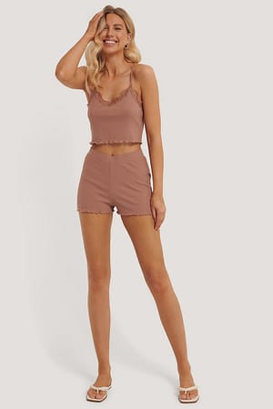 Dusty Dark Pink Loungeshorts Med Babylock