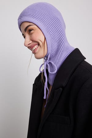 Purple Balaclava Straps Detail