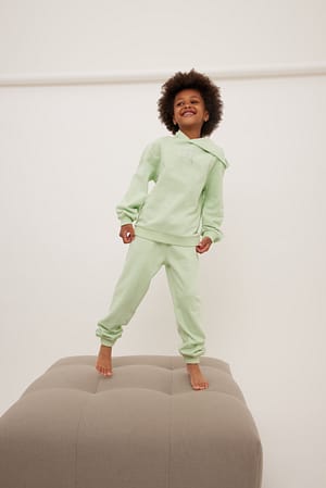 Light Green Basic oversized mjukisbyxor