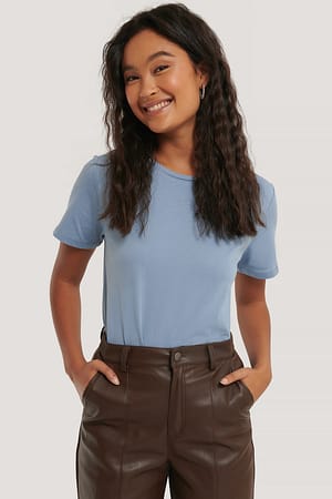 Faded Denim Basic T-Shirt