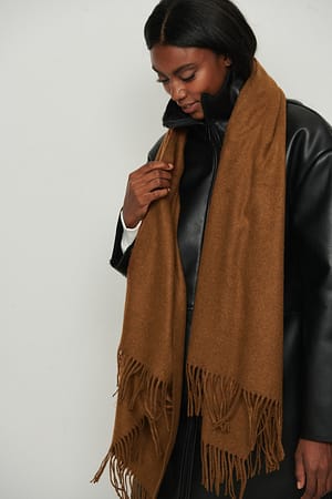 Brown Sjaal van wolmix