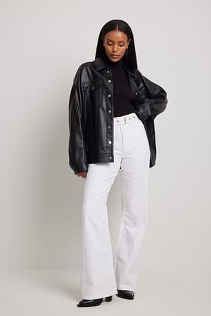 Offwhite Jeans med bälte