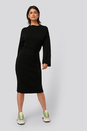 Black Strickkleid
