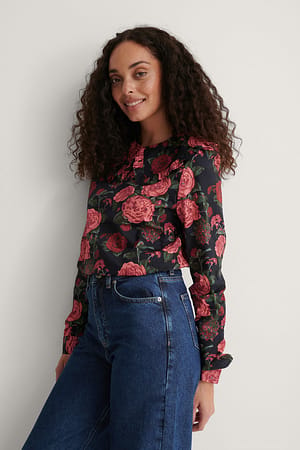 Flower Print Chemisier