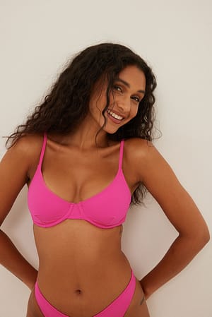 Bright Pink Bikini Bra