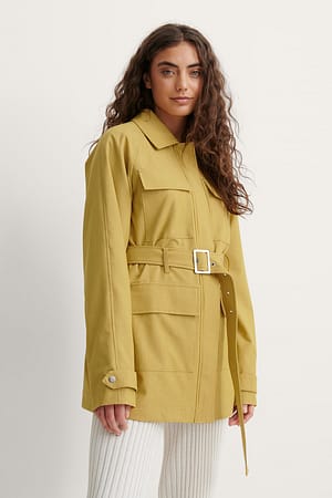 Yellow Jacka Med Bälte