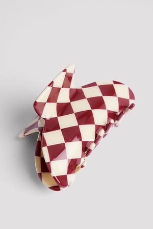 Purple Checkered Hair Claw