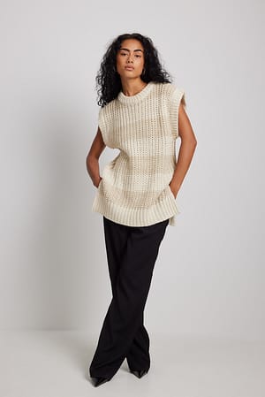 Stripe Gebreid gilet