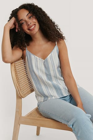 Blue/White Stripe Stripete Singlet