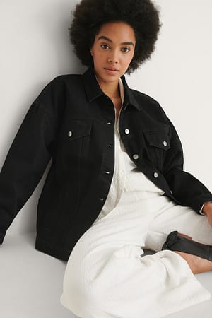 Black Veste en jean surdimensionnée biologique