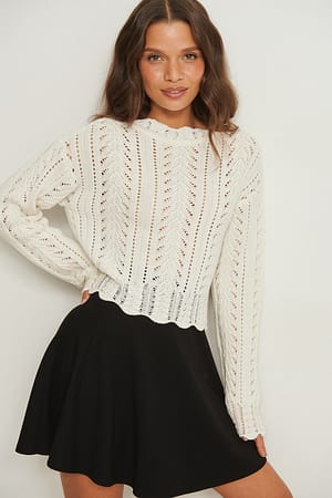 Gardenia Organischer Strickpullover mit Details