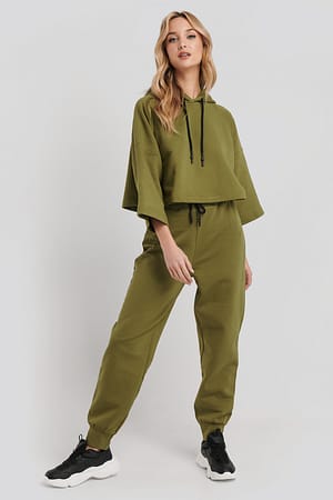 Green Dipped End Drawcord Joggers