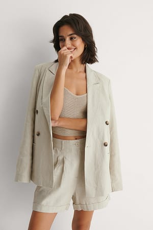 Beige Linblazer