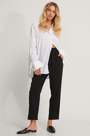 Black Elastic Waist Pants