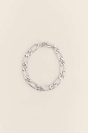 Silver Figaro-Fußkettchen aus recyceltem Material
