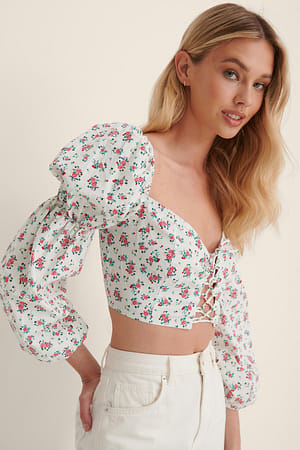 White Flower Blouse