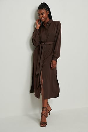 Brown Flowy Caftan
