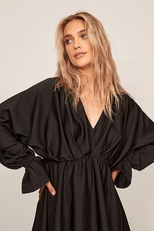 Black Zwierige mini-jurk