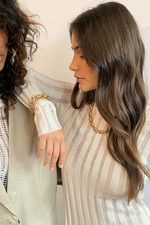 Gold Dubbelpack frostade armband