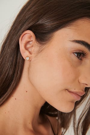 Gold Gold Plated Sparkling Studs
