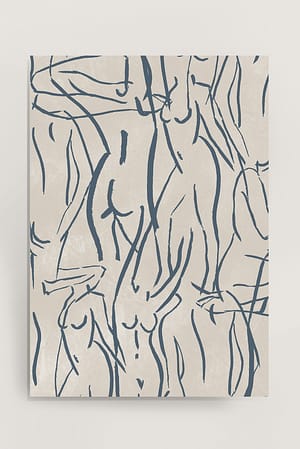 Blue Graphic Bodies Poster