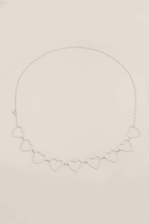 Silver Hearts Belly Chain