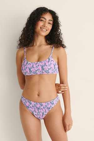 Rosey Floral Culotte de bikini à taille haute