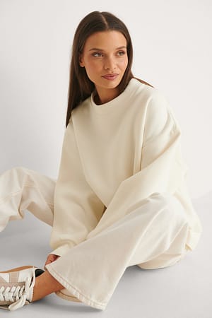 Offwhite High Neck Detail Sweatshirt