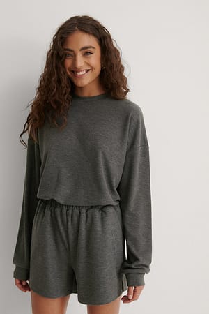 Black High Waist Elastic Shorts