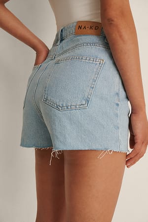 Light Wash High Waisted Denim Shorts