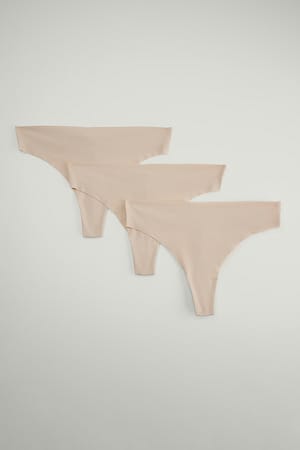 Nude Invisible stringtruse, 3-pakning