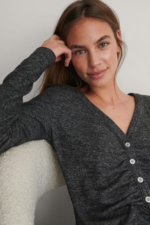 Grey Melange Cardigan