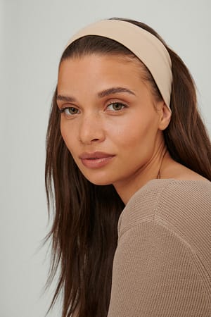 Beige Jersey Headband