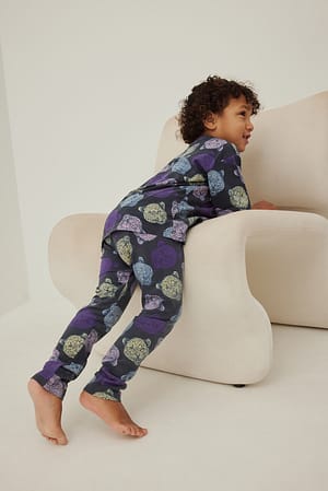 Black Ekologiska leggings med tigertryck