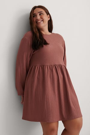 Dusty Dark Pink Knot Back Detail Dress