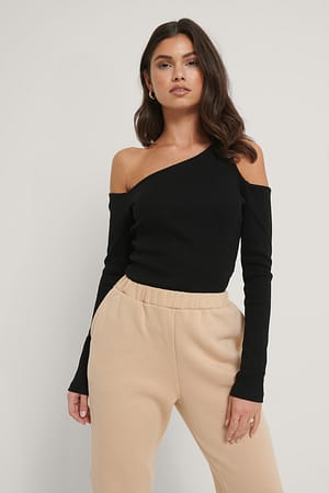 Black Knot Shoulder Detail Top