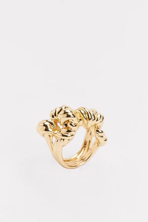 Gold Grosse bague nœud