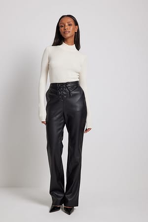 Black Pantalon faux cuir