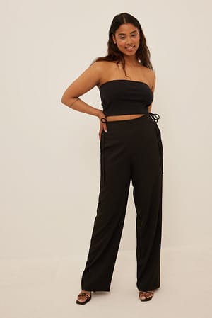 Black Recycled kostymbyxor