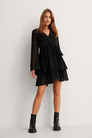Black Jurk met volants